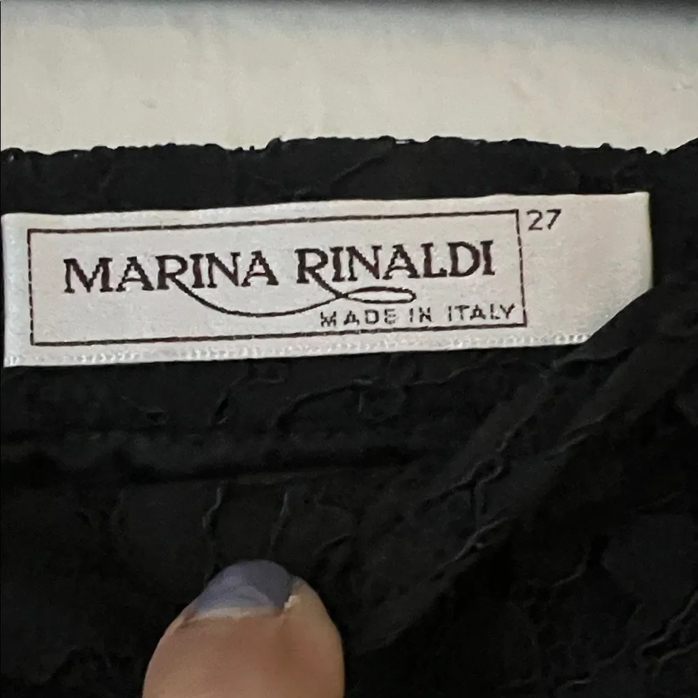 Marina Rinaldi Black Lace Mini Skirt in Size 27